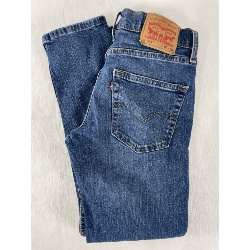 Levi's 511 Jeans Men's Tapered Leg Size 30x30 Slim Fit Blue Denim Classic